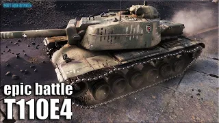 Классный бой на T110E4 World of Tanks