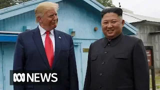 Donald Trump and North Korean leader Kim Jong-un meet at demilitarised zone | ABC News