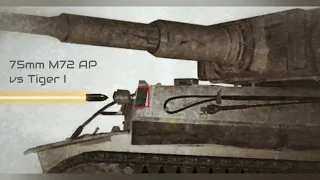 M4 Sherman (75mm M72) vs Tiger I (Armor Penetration)