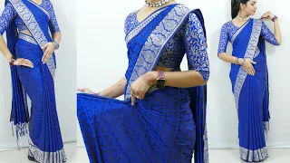 Beginners saree draping tricks step by step | Perfect silk saree draping | Sari draping for wedding