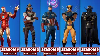 Evolution of Fortnite Marvel Emotes! (Chapter 1 Season 1 - Chapter 2 Season 5)