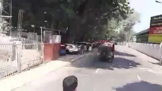 Ananda college vehicle parade accident footage