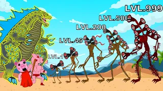 Siren Head vs Godzilla, Piggy Bully Baby Siren Head | Roblox Piggy Animation - GV Studio