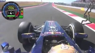 F1 2012 Sebastian Vettel RedBull onboard lap Austin