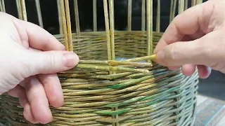 Плавный переход от верёвочки из 3-х трубочек на ситцевое плетение без ступеньки.