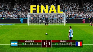 Argentina Vs France - FINAL - Penalty Shootout FIFA World Cup 2022 | Messi vs Mbappe | PES Gameplay