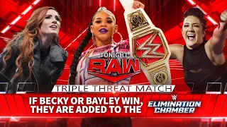 Bianca Belair Vs Becky Lynch Vs Bayley - WWE Raw 13/02/2023 (En Español)