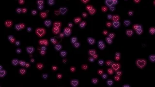 Flying Heart💜💖Heart Background | Neon Light Love Heart Background Video Loop [3 Hours]