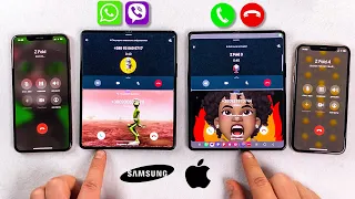 Viber + WhatsApp + Incoming Call to Doble Z Fold 3 with Doble iPhone XS