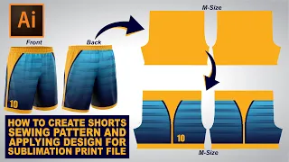 Sublimation Jersey shorts pattern and Designing | Adobe Illustrator Tutorials