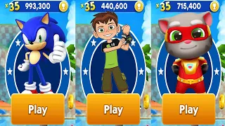 Sonic Dash vs Talking Tom Hero Dash vs Ben 10 Up To Speed Android Gameplay