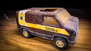 Restore Vintage Tonka Van 1970's To Perfection || Kong Restoration DIY Bring Tonka Van Back To Life