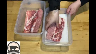 salt box method (single recipe for all curing projects!!)