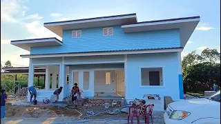 Building house in Thailand - Berra and Pi Moe house Episode 13