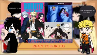 NARUTO AND HIS FRIENDS REACT TO BORUTO || BORUTO X SARADA || #reaction #gachaclub #boruto