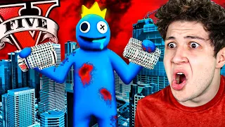 Los RAINBOW FRIENDS DESTRUYEN la CIUDAD en GTA 5... 👻🏙️ (Mods)