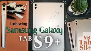 Samsung Galaxy Tab S9+ Plus Unboxing & Accessories - Side By Side Comparison With Galaxy Tab S8+