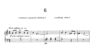 Kodály Zoltán: Székely Nóta (Szekler Song) Op.11, No.6 (audio + sheet music) [Thurzó]