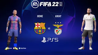 FIFA 22 PS5 | Barcelona Vs Benfica | UEFA Champions League