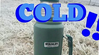 Stanley Thermos temperature testing in the sleet and ice!