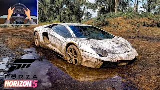 Restore - Lamborghini Aventador | Forza Horizon 5 | Logitech G920 Gameplay | 4K 60FPS
