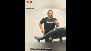 Khabib Nurmagomedov doing cardio before Iftar in Ramadan  while his fasting #short