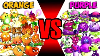 Team PURPLE vs ORANGE - Which Plant Team 's NOOB? - PvZ 2 Plant Vs Plant