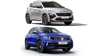 2021 Hyundai Kona N vs 2019 Volkswagen T-ROC R | Sporty Subcompact Crossover Match