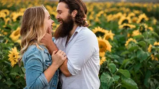 Sunflower Field Farm Engagement // Kayleigh & Marlin