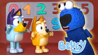 Bluey and Bingo - Cookie Monster Missing Numbers | Educational Video - Kids learning video