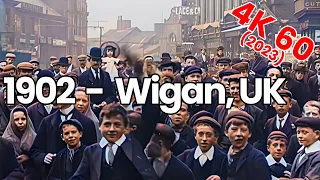 UK 1902 | Time travel to Wigan | AI restored old footage