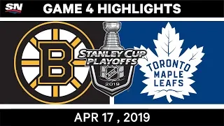 NHL Highlights | Bruins vs Maple Leafs, Game 4 – April 17, 2019