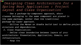 Designing Clean Architecture for a Spring Boot Application : Project Layout and Class Organization