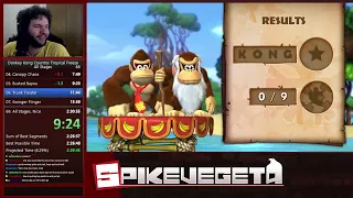 Donkey Kong Country Tropical Freeze Original Mode All Stages Speedrun in 2:30:39 (Former WR)