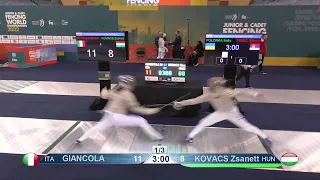 2022 239 T32 09 F S Individual Cadets Dubai UAE WCH GREEN KOVACS HUN vs GIANCOLA ITA