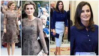 World 's most beautiful and gorgeous queen 👑 Letizia of Spain dress styles/queen Letizia outfit s