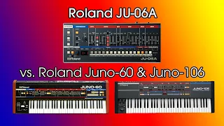Roland JU-06A vs. Juno 106 vs. Juno 60 | Demo and Review