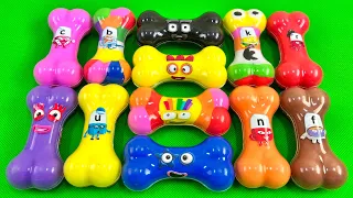 Numberblocks - Looking All SLIME with Bone Coloring! ASMR