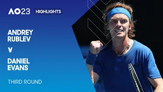 Andrey Rublev v Daniel Evans Highlights | Australian Open 2023 Third Round