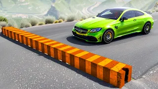 Cars vs Ledge on the Road x Deep Water x Log Trap ▶️ BeamNG Drive