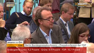 Pressekonferenz der FDP zum Ausgang der Bundestagswahl am 25.09.17