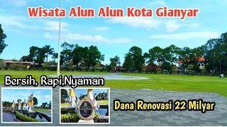 Suasana Alun Alun Kota Gianyar Di Bali Timur//Renovasi Dana 22 Milyar//Indah Rapi Nyaman