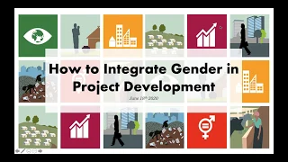 Webinar: How to integrate gender in project development