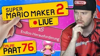 🔴 SUPER MARIO MAKER 2 ONLINE 👷 #76: Endlos-Herausforderung (Toadette) | Schwer