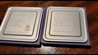 AMD K6-3+ 500Mhz vs Pentium II - 450Mhz.