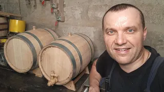 А whiskey barrel from an oak log | DIY | How to make a wooden barrel in the garage