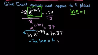 Solve Exponential Equation with Base e Using Logarithms