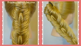 Double Fishtail Stitched Braid Hairstyle