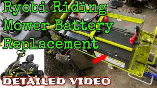 DETAILED Replacing Ryobi Riding Mower Batteries