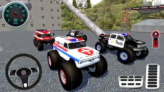 Juegos De Carros - Fire Truck, Police Car, Ambulance Dirt Car Extreme Off-road #1 - Android Gameplay